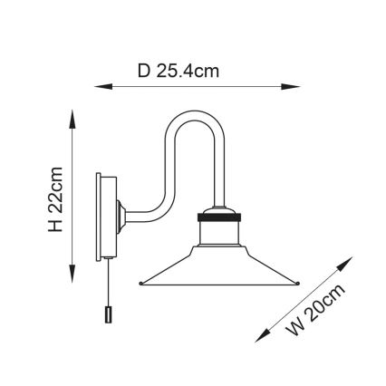 Endon 95508 - Бра для ванной MARIS 1xE27/6W/230V IP44 полированный хром/белый