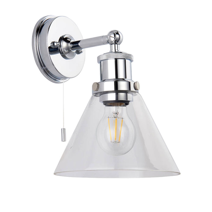 Endon 95513-  Настенный точечный светильник для ванной комнаты TOULON 1xE27/10W/230V IP44 полированный хром