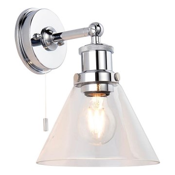 Ендон 95513- Настінний точковий світильник для ванної кімнати ТУЛОН 1×Е27/10 Вт/230 В ІР44 полірований хром