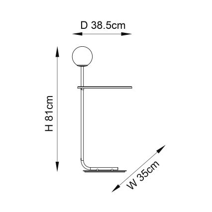 Endon 96713 - Торшер HALO 1xG9/3W/230V чорний/білий
