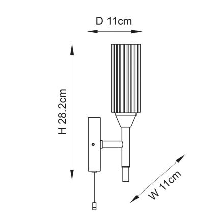 Endon 97171 - Настінний світильник для ванної кімнати NATORI 1xG9/3W/230V IP44 глянцевий хром