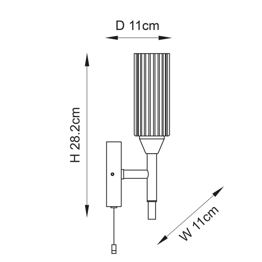 Endon 97171 - Настінний світильник для ванної кімнати NATORI 1xG9/3W/230V IP44 глянцевий хром