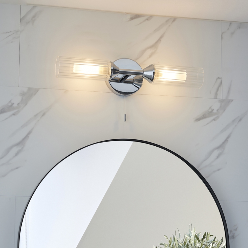 Endon 97172 - Настенный светильник для ванной NATORI 2xG9/3W/230V IP44 полированный хром