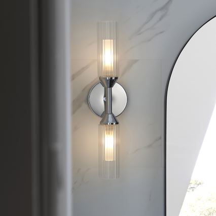 Endon 97172 - Настенный светильник для ванной NATORI 2xG9/3W/230V IP44 полированный хром