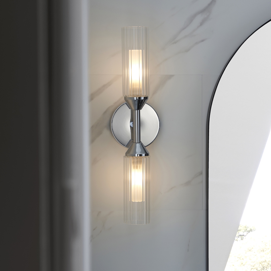 Endon 97172 - Настенный светильник для ванной NATORI 2xG9/3W/230V IP44 полированный хром