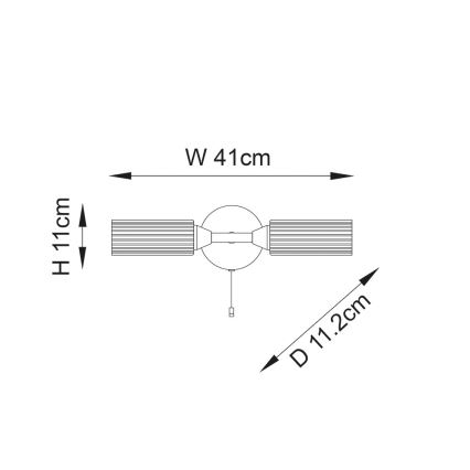 Endon 97172 - Настенный светильник для ванной NATORI 2xG9/3W/230V IP44 полированный хром