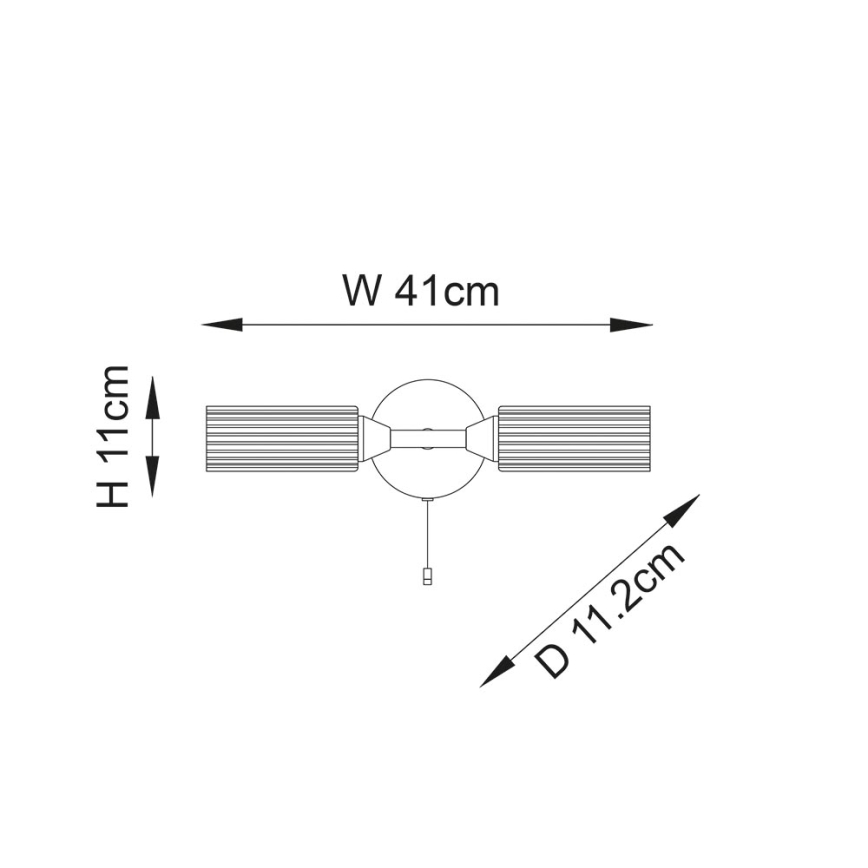 Endon 97172 - Настенный светильник для ванной NATORI 2xG9/3W/230V IP44 полированный хром
