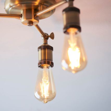 Endon 97243 - Точечный светильник HAL 3xE27/10W/230V латунь