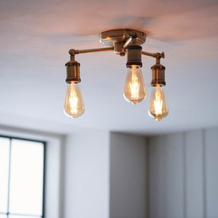 Endon 97243 - Точковий світильник HAL 3xE27/10W/230V латунь