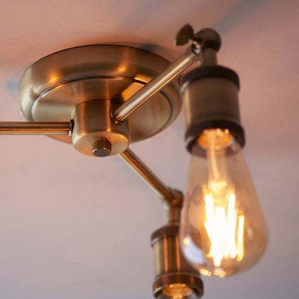 Endon 97243 - Точковий світильник HAL 3xE27/10W/230V латунь