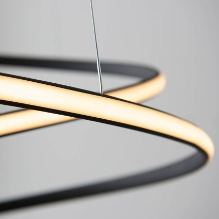 Endon 97632 - LED люстра на тросе DUNE LED/47,5 Вт/230 В 3000 К черная
