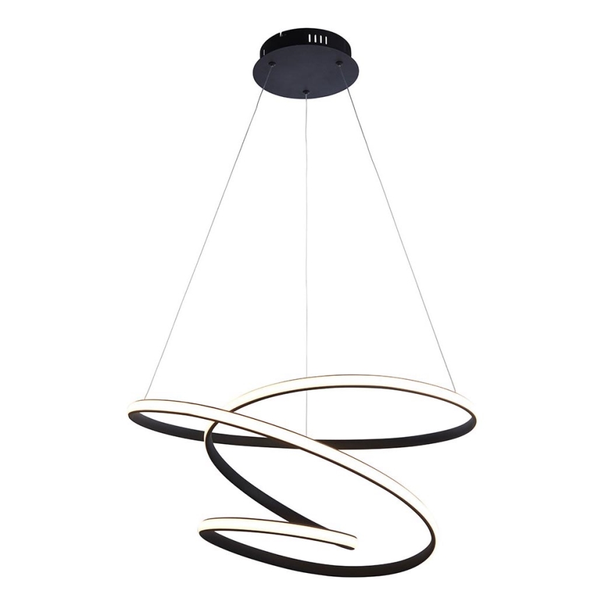 Endon 97632 - LED люстра на тросе DUNE LED/47,5 Вт/230 В 3000 К черная