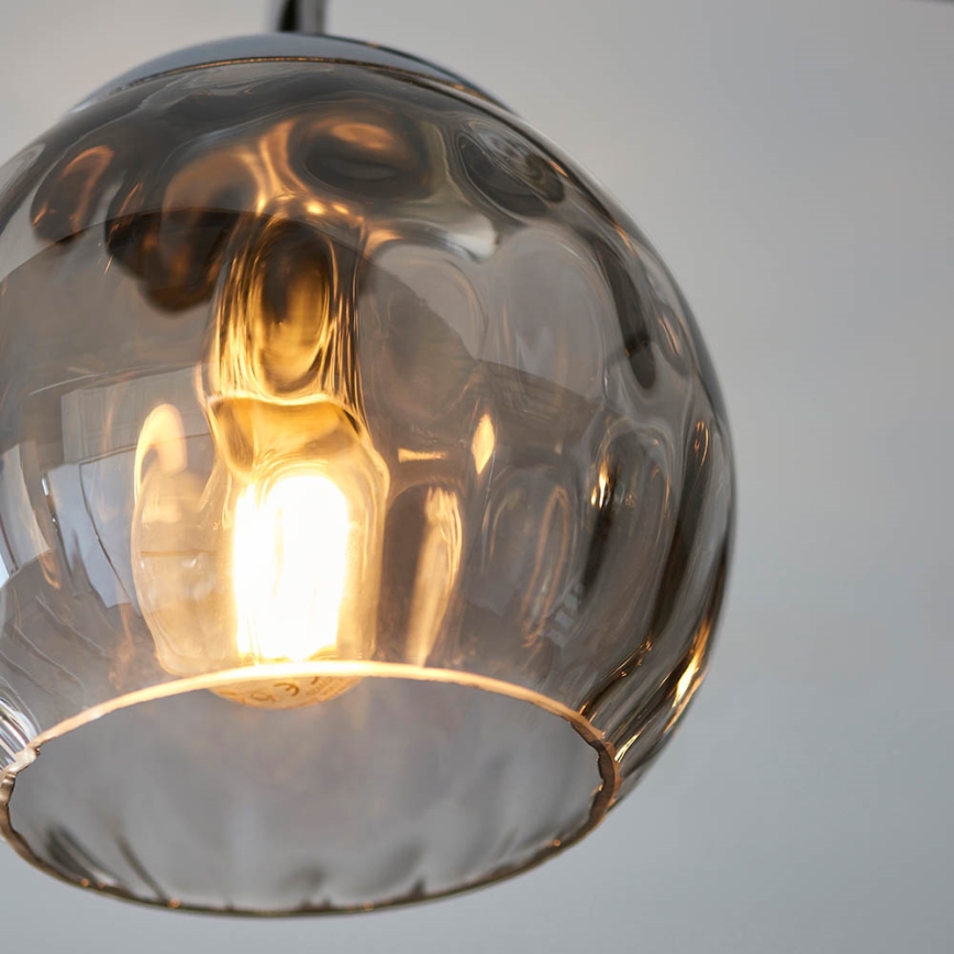 Endon 97971 - Накладна люстра DIMPLE 3xE14/25W/230V глянцевий хром/димчасто-сірий