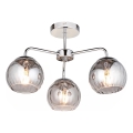 Endon 97971 - Накладна люстра DIMPLE 3xE14/7W/230V полірований хром/димчасто-сірий
