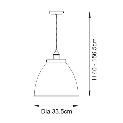 Endon 98744 - Підвісний світильник FRANKLIN на тросі 1xE27/10W/230V латунь