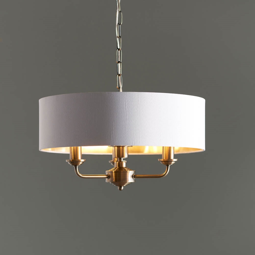 Endon 98934 - Люстра на ланцюгу HIGHCLERE 3xE14/40W/230V білий/латунь