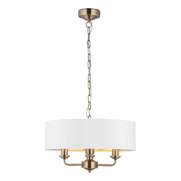 Endon 98934 - Люстра на ланцюгу HIGHCLERE 3xE14/40W/230V білий/латунний діаметр 45 cm