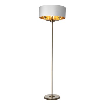 Endon 98935 - Торшер HIGHCLERE 3xE14/40W/230V білий/латунний діаметр 47 cm