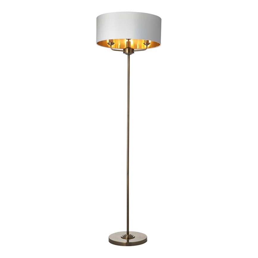 Endon 98935 - Торшер HIGHCLERE 3xE14/40W/230V білий/латунний діаметр 47 cm