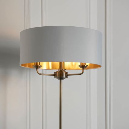 Endon 98935 - Торшер HIGHCLERE 3xE14/40W/230V білий/латунний діаметр 47 cm