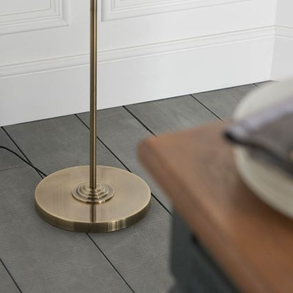 Endon 98935 - Торшер HIGHCLERE 3xE14/40W/230V білий/латунний діаметр 47 cm