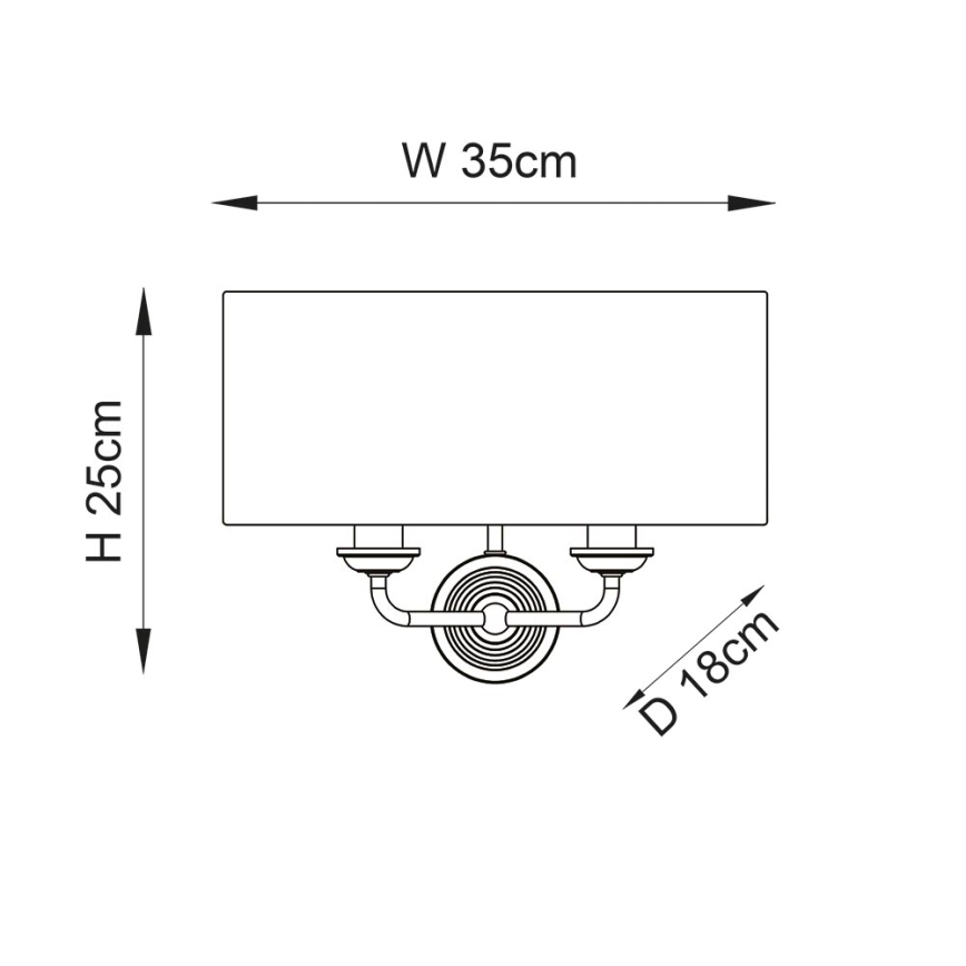 Endon 98937 - Настінний світильник HIGHCLERE 2xE14/40W/230V білий/латунь