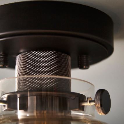 Endon 99106 - Стельовий світильник URBAN 1xE27/10W/230V чорний/прозорий