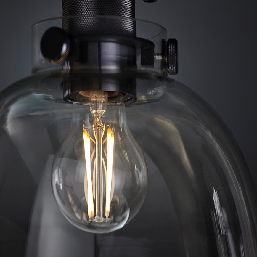 Endon 99106 - Стельовий світильник URBAN 1xE27/10W/230V чорний/прозорий