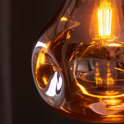 Endon 99790 - Підвісний світильник на тросі EUROPA 1xE27/10W/230V димчасто-коричневий