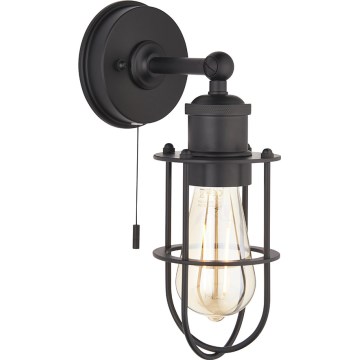 Endon 99948 - Настенный светильник для ванной комнаты CREW 1xE27/6W/230V IP44 черный