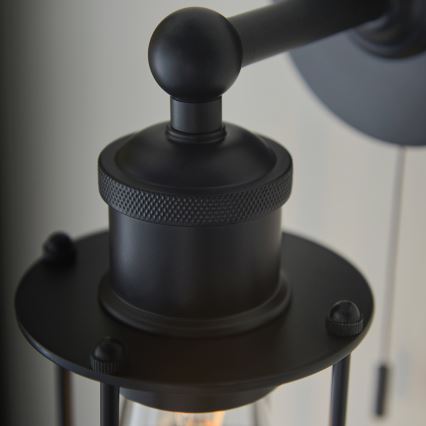 Endon 99948 - Настенный светильник для ванной комнаты CREW 1xE27/6W/230V IP44 черный