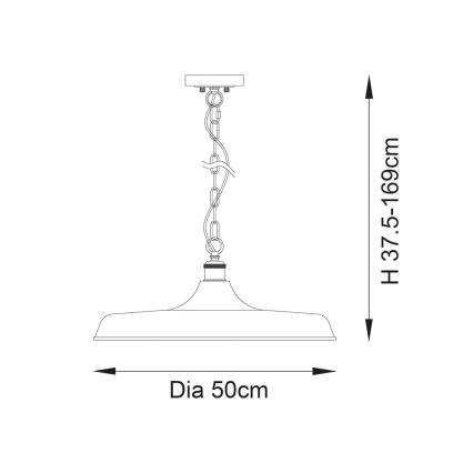 Endon 99998 - Подвесная люстра на цепи SABIAN 1xE27/10W/230V чёрный/золотой