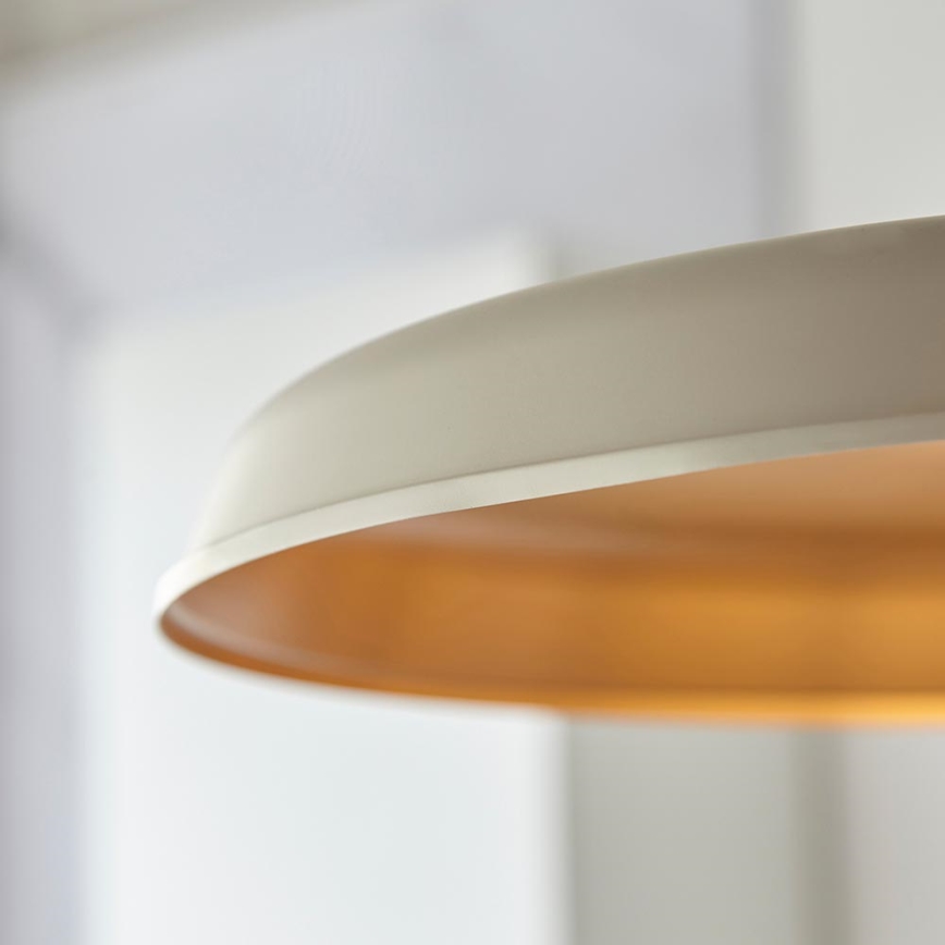 Endon 99999 - Підвісна люстра SABIAN на ланцюзі 1xE27/10W/230V кремова/золота