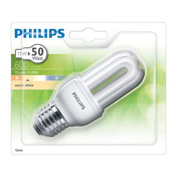 Енергозберігаюча лампочка PHILIPS E27/11W/230V - GENIE