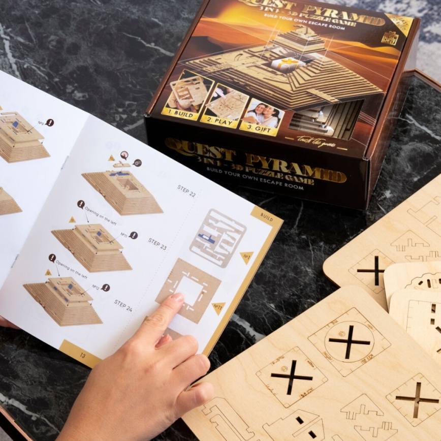 EscapeWelt - Деревянная механическая 3D-головоломка Пирамида