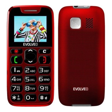 Evolveo - EasyPhone червоний мобільний телефон для літніх людей