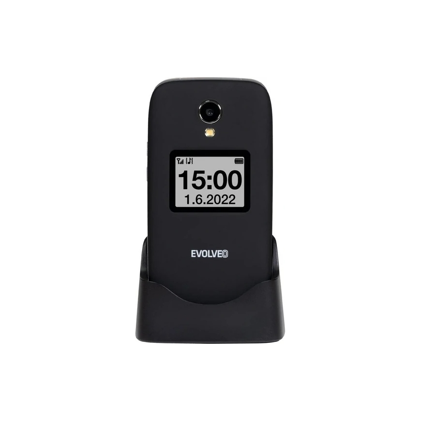Evolveo - EasyPhone FS раскладной мобильный телефон для пожилых 2.8 черный