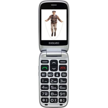 Evolveo - EasyPhone FS раскладной мобильный телефон для пожилых 2.8 красный