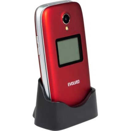 Evolveo - EasyPhone FS розкладний мобільний телефон для літніх людей 2.8 червоний