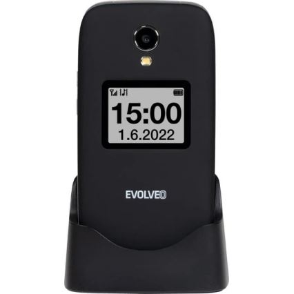 Evolveo - EasyPhone FS складаний мобільний телефон для людей похилого віку 2.8 чорний