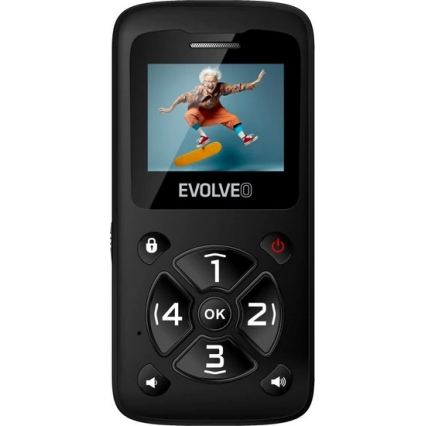 Evolveo - EasyPhone ID мобільний телефон для літніх людей чорний