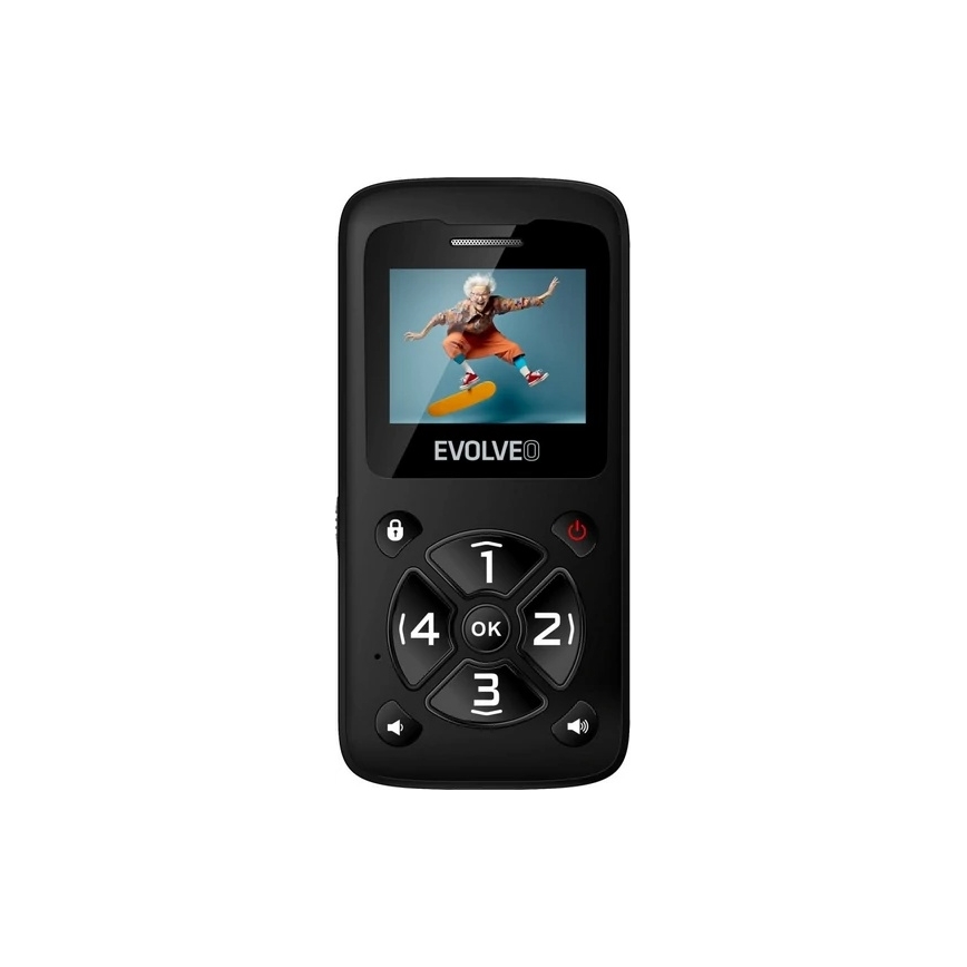 Evolveo - EasyPhone ID мобильный телефон для пожилых — чёрный
