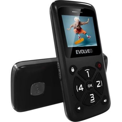 Evolveo - EasyPhone ID мобильный телефон для пожилых — чёрный