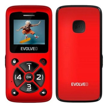 Evolveo - EasyPhone ID — мобильный телефон для пожилых, красный