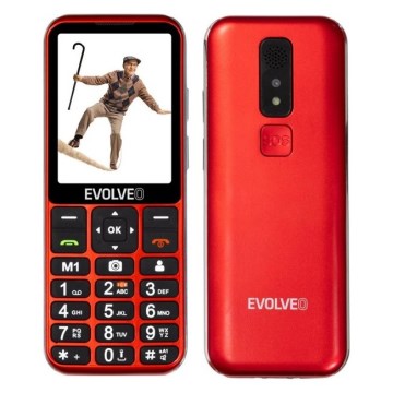 Evolveo - EasyPhone LT 4G мобільний телефон для людей похилого віку червоний