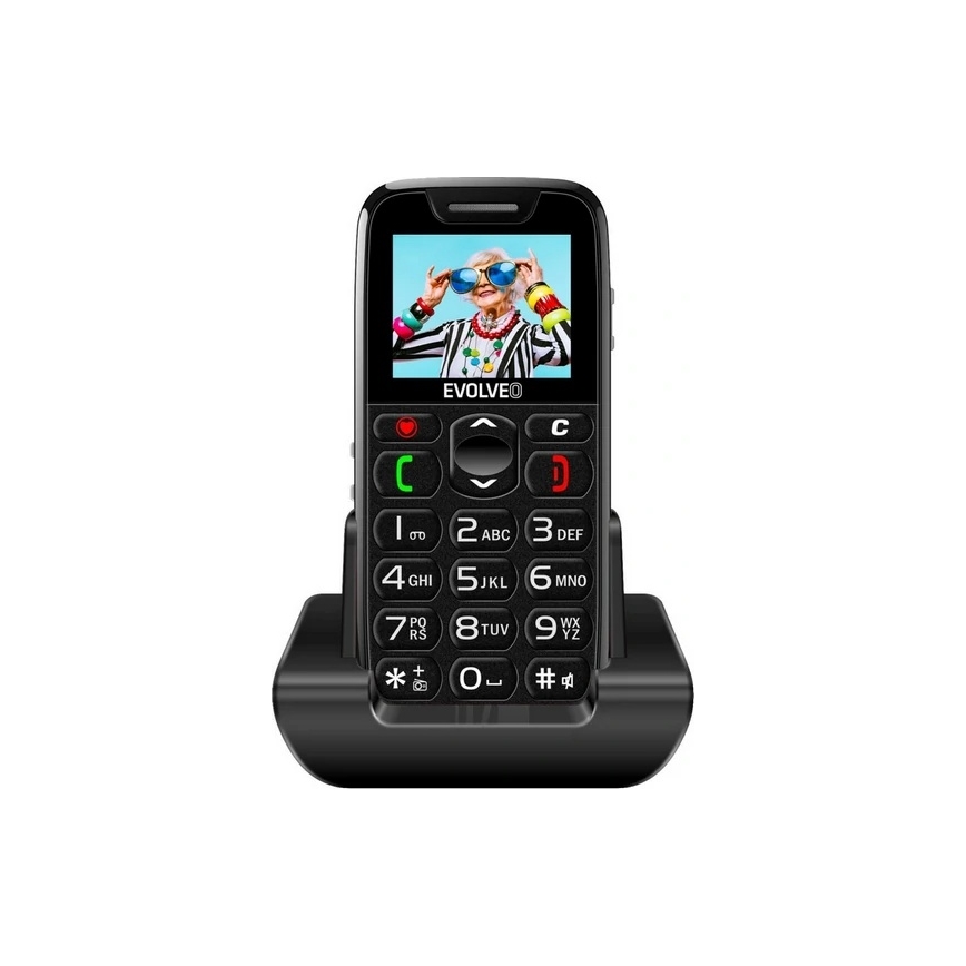 Evolveo - EasyPhone мобільний телефон для людей похилого віку чорний