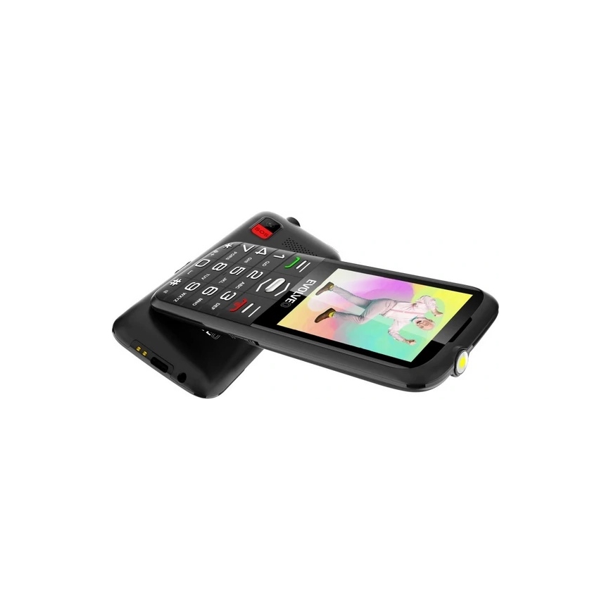 Evolveo - EasyPhone XO, чорний мобільний телефон для людей похилого віку