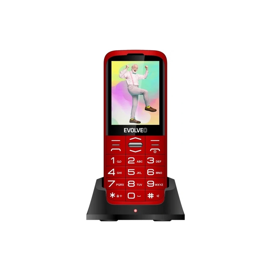 Evolveo - EasyPhone XO мобільний телефон для людей похилого віку, червоний