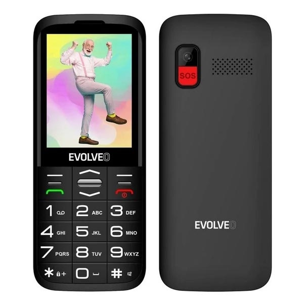 Evolveo - EasyPhone XO мобильный телефон для пожилых людей, чёрный