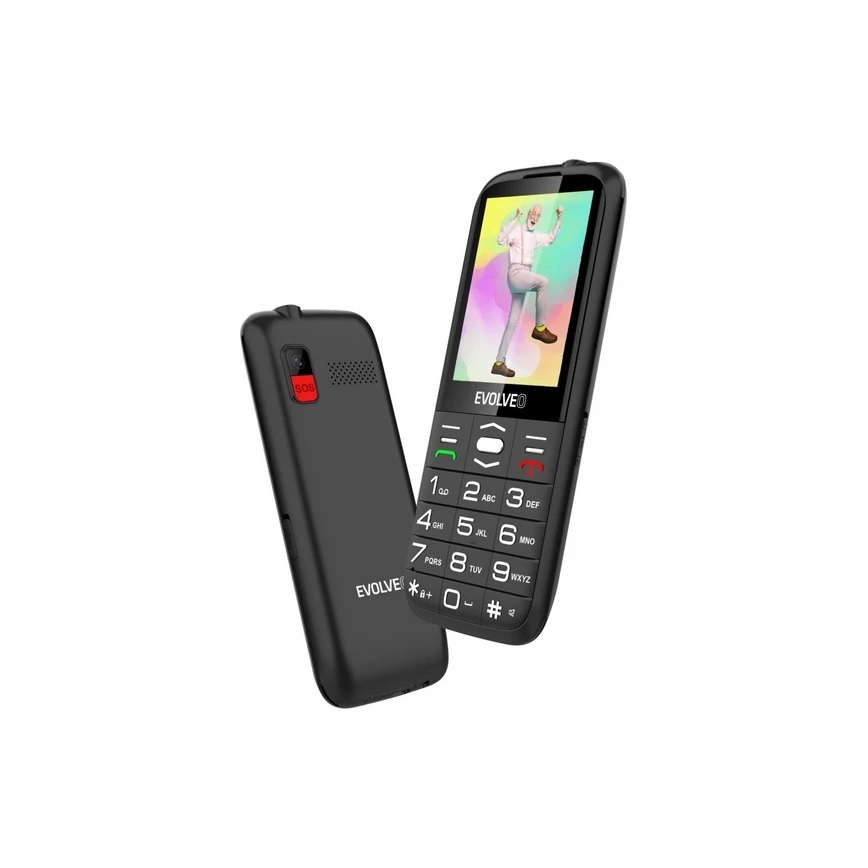 Evolveo - EasyPhone XO мобильный телефон для пожилых людей, чёрный